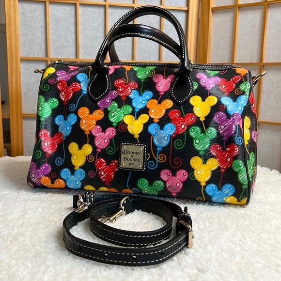 Dooney & Bourke Handbags - Dooney & Bourke Disney Balloons Black Barrel Handbag *RARE* LIKE NEW CONDITION